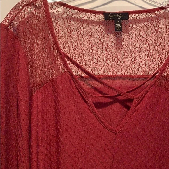 Jessica Simpson Women’s Top Ruby Flare Sleeve Size 2X New - Picture 5 of 13